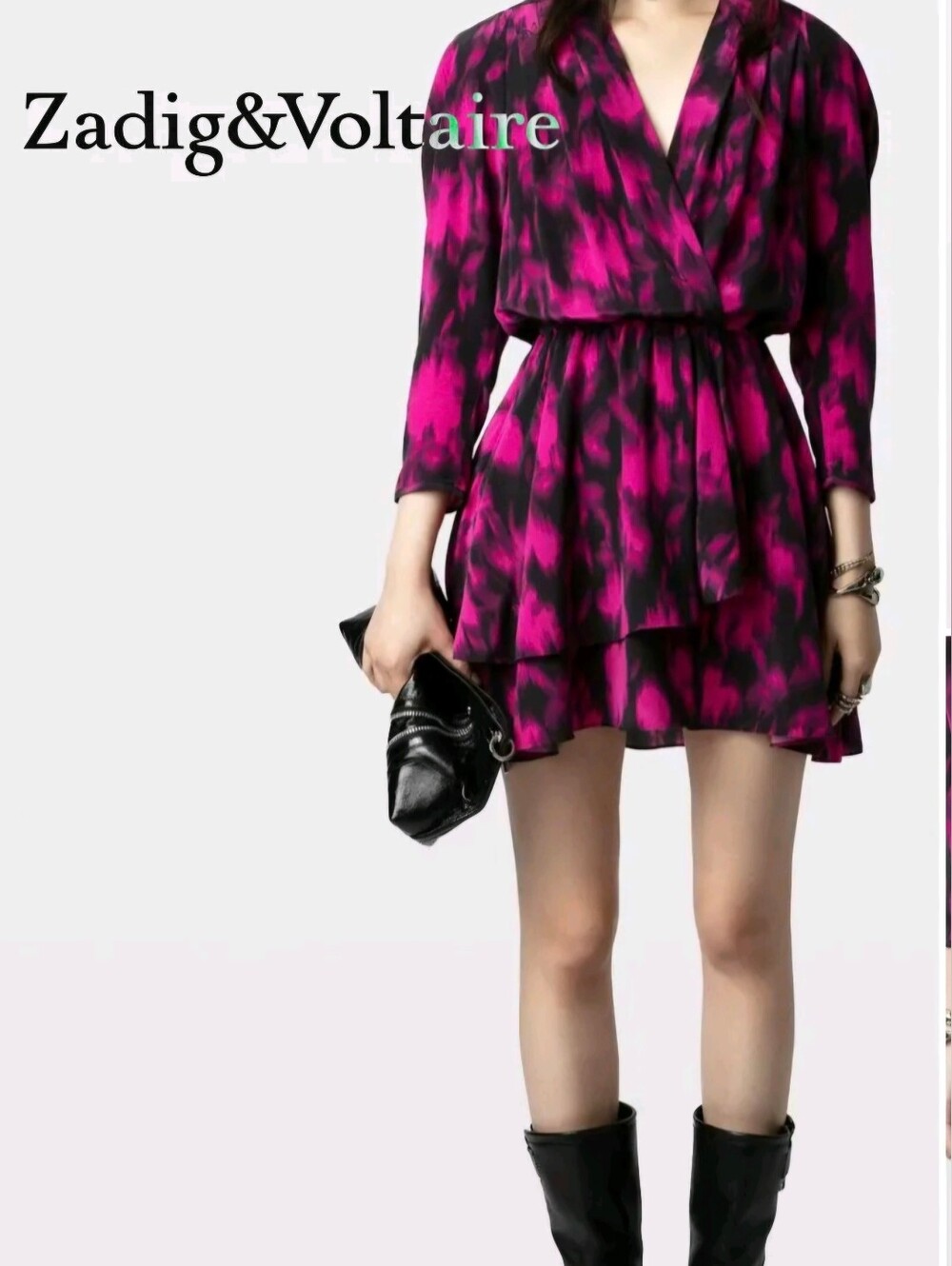 Zadig & Voltaire 100% Silk Rogers Mini Dress Large